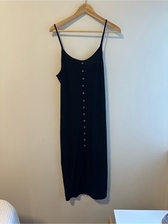 Dresses & Skirts - MUDD Black Button-Front Slip Dress Women's large